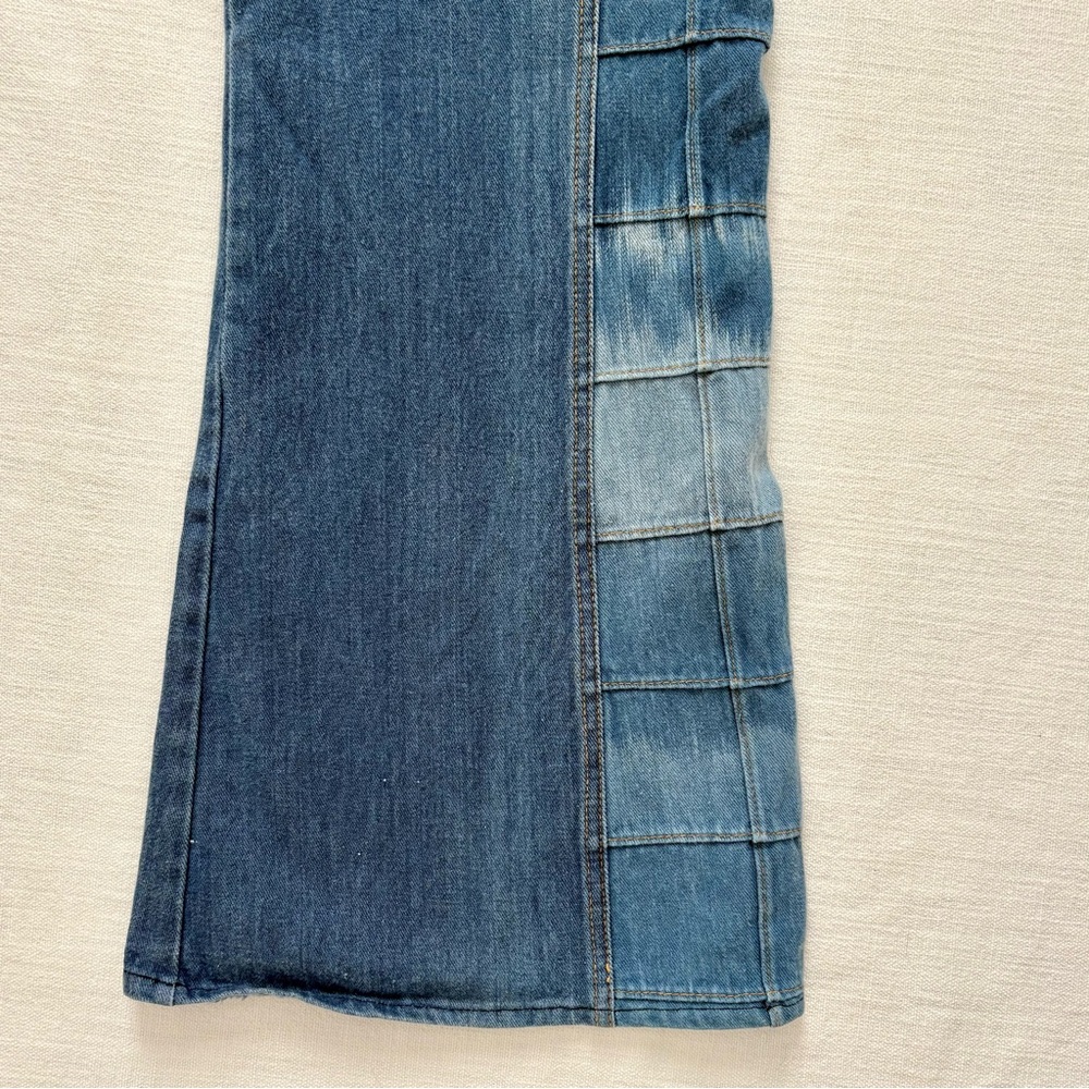 Vintage Flared Patchwork Jeans - image 5